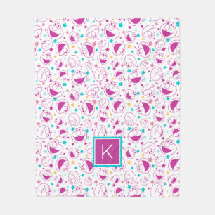 Elmo Sweet & Cute Star Pattern Monogram Fleece Blanket