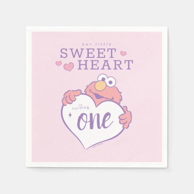 Elmo Sweetheart Birthday Napkin (Front)