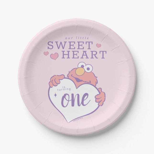 Elmo Sweetheart Birthday Paper Plate (Front)