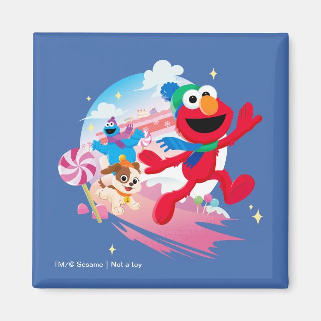 Elmo, Tango & Cookie Monster | Best Christmas Ever Magnet (Front)
