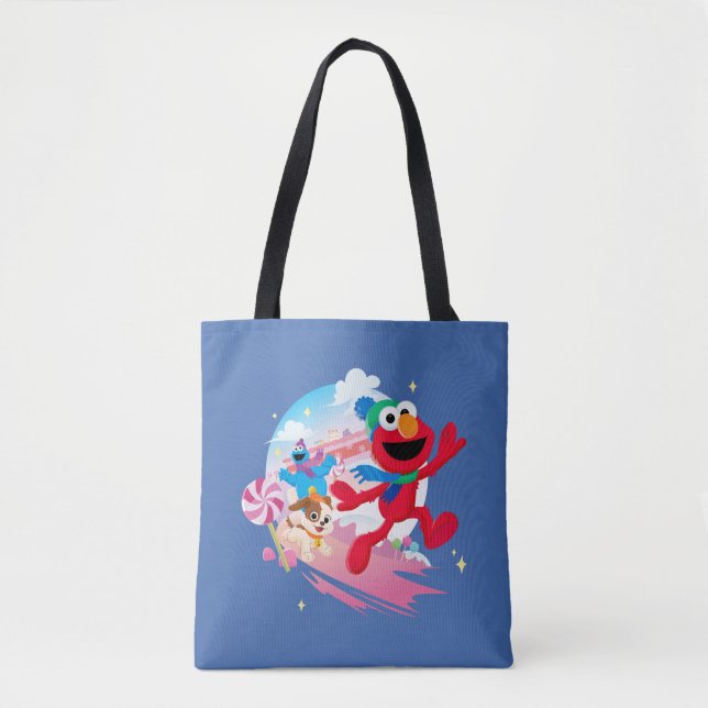 Elmo, Tango & Cookie Monster | Best Christmas Ever Tote Bag (Front)