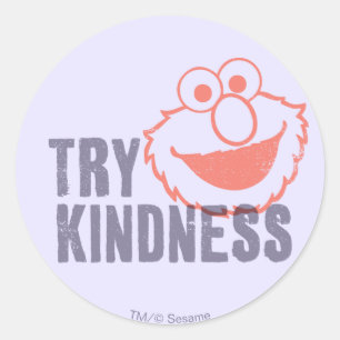 Elmo   Try Kindness Classic Round Sticker
