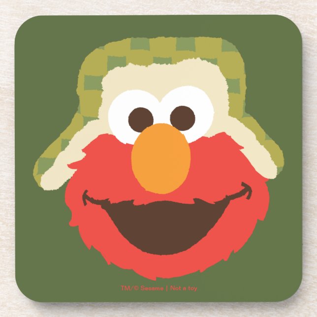 Elmo Woodland Face Coaster (Front)