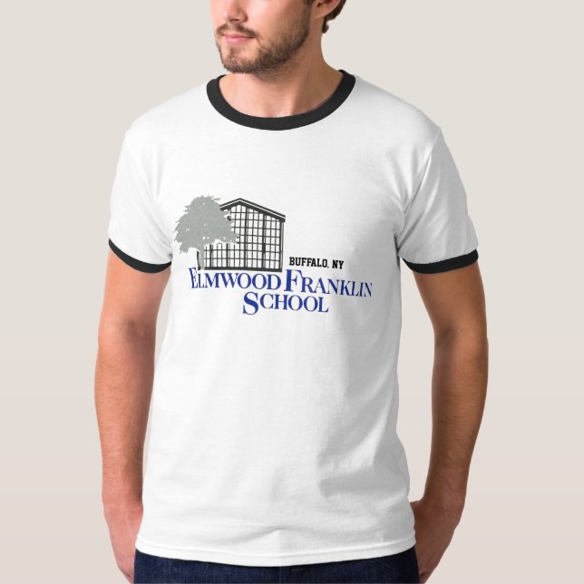 Elmwood Franklin School Retro Logo T-Shirt (Front)