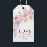 Eloise Pink Floral Love In Bloom Bridal Shower Gift Tags<br><div class="desc">These favour tags feature a hot pink spring floral design. The text is fully editable. For more advanced customisation of this design,  simply select the "Customise It" button above.</div>