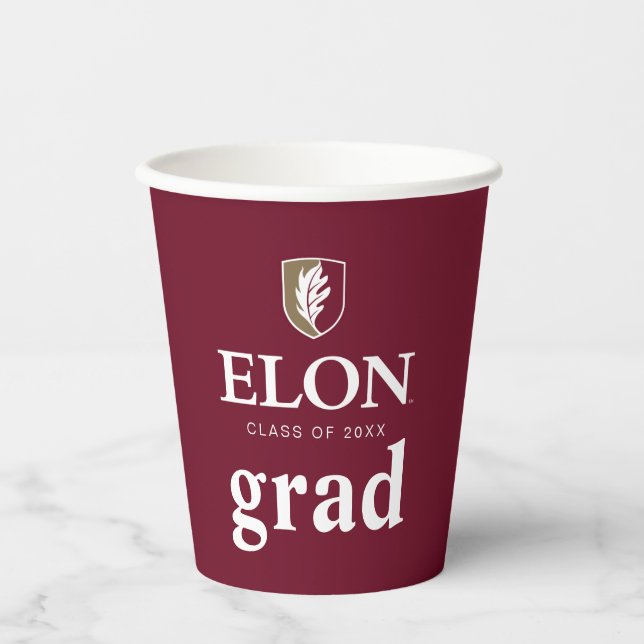 Elon | Graduate 20XX Paper Cups (Front)