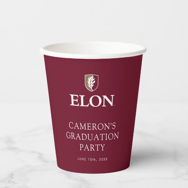 Elon | Graduate 20XX Paper Cups (Front)