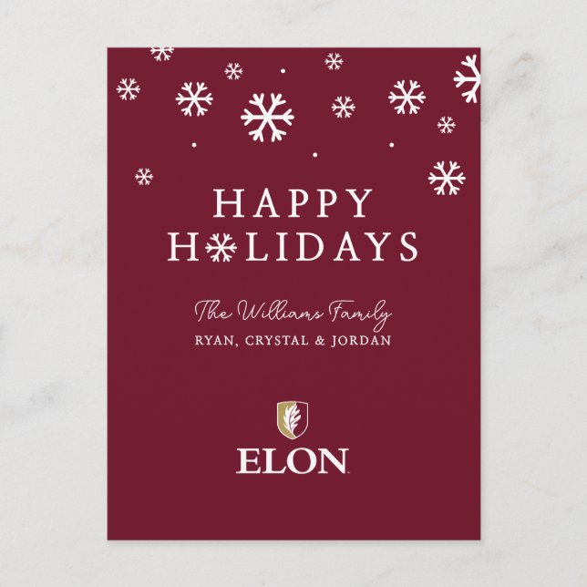 Elon Holiday Postcard (Front)
