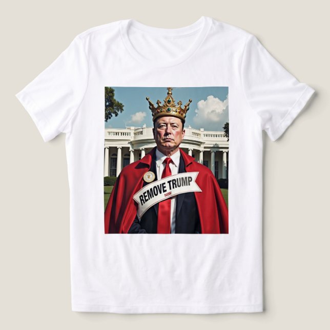 Elon Musk Remove Trump Now  Tri-Blend Shirt (Design Front)
