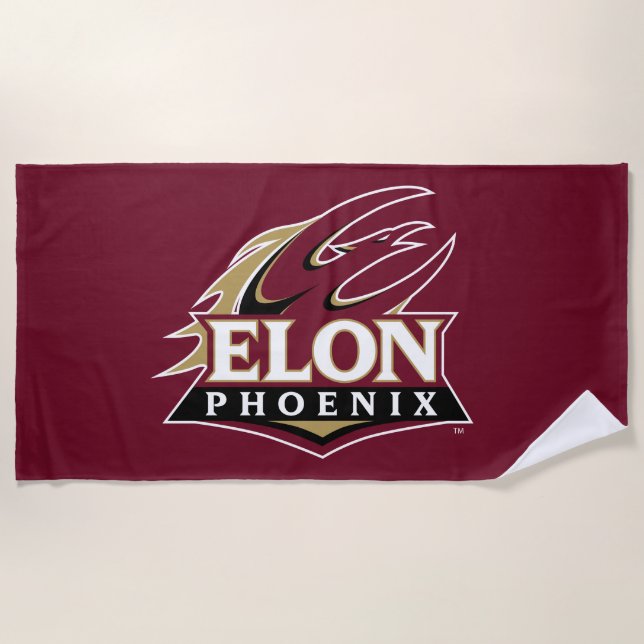 Elon Phoenix Beach Towel (Front)