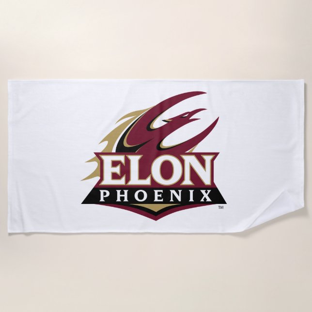Elon Phoenix Beach Towel (Front)