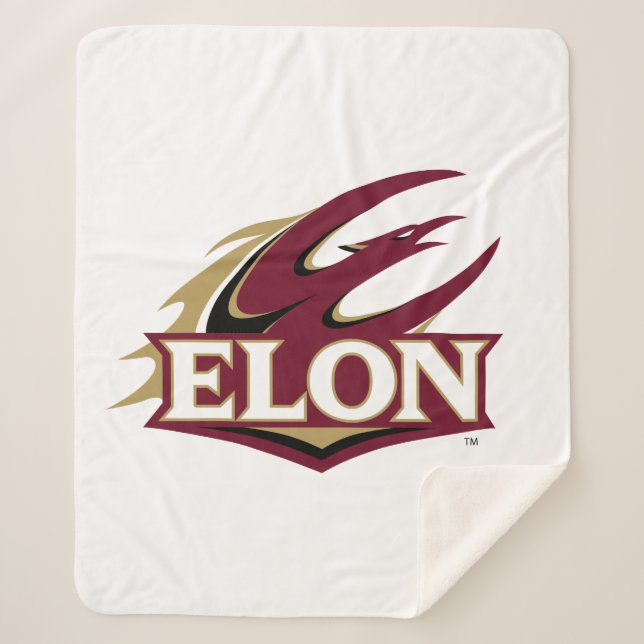 Elon Phoenix Logo Sherpa Blanket (Front)