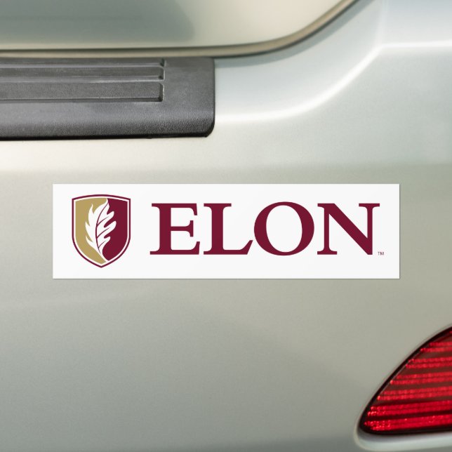 Elon University Bumper Sticker (On Car)