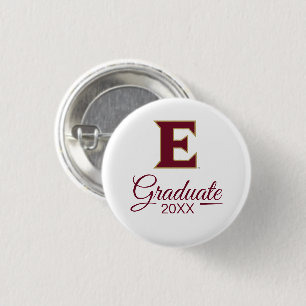 Elon University E 3 Cm Round Badge
