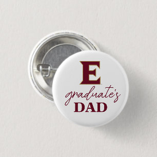 Elon University E   Graduate's Dad 3 Cm Round Badge