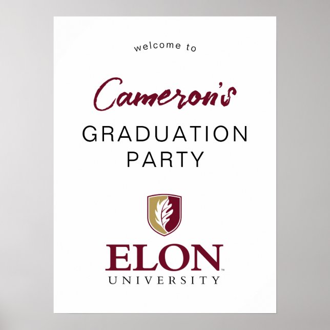 Elon University E | Graduation Poster (Front)