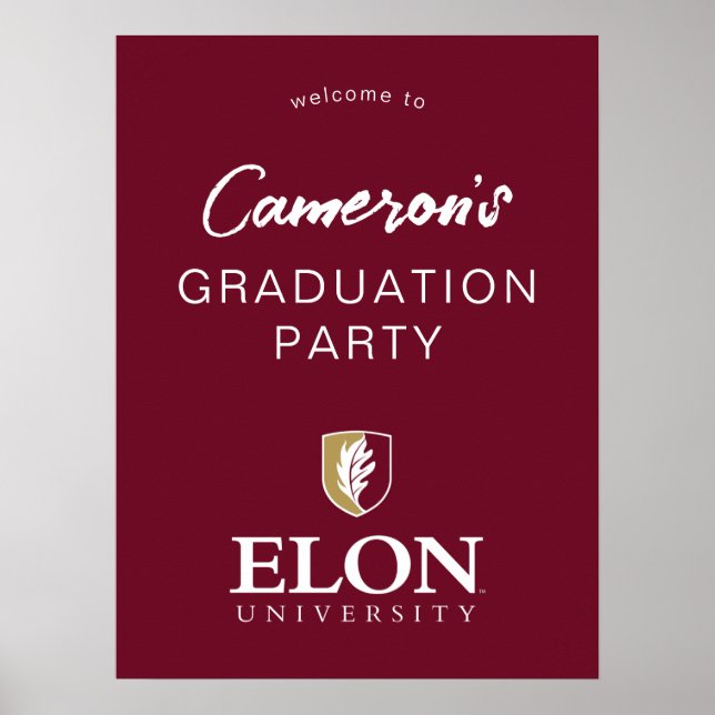 Elon University E | Graduation Poster (Front)