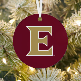 Elon University E Metal Tree Decoration