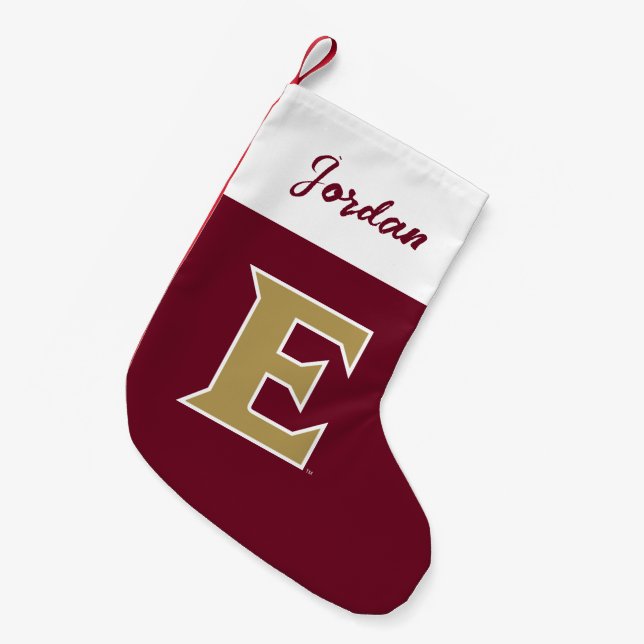Elon University E Small Christmas Stocking (Front (Hanging))