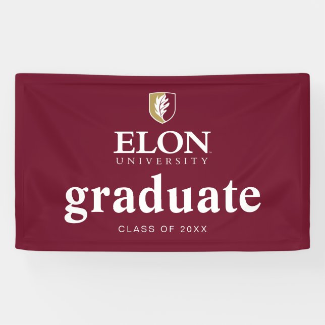 Elon University Graduation Banner (Horizontal)