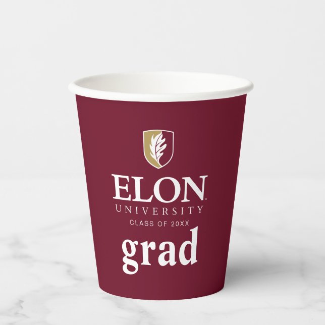 Elon University Graduation Paper Cups (Front)