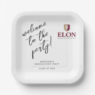 Elon University Graduation Paper Plate