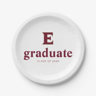 Elon University Graduation Paper Plate