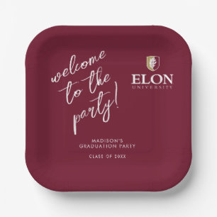 Elon University Graduation Paper Plate
