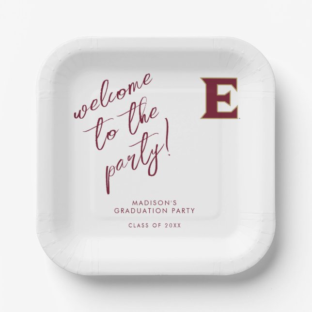 Elon University Graduation Paper Plate (Front)