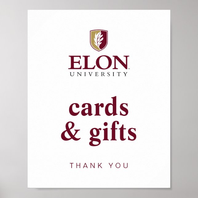 Elon University Graduation Poster (Front)
