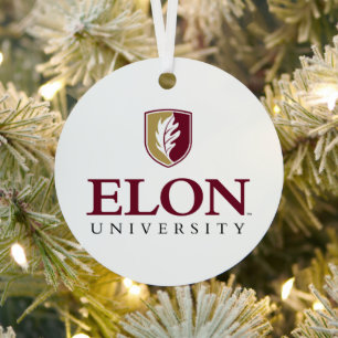 Elon University Metal Tree Decoration