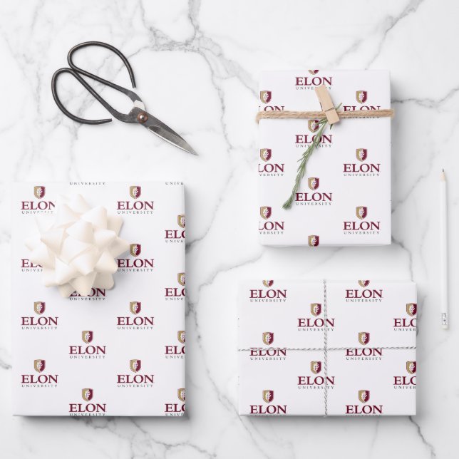 Elon University Wrapping Paper Sheet (Front)