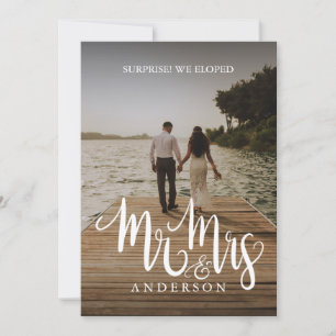 Eloped Mr Mrs [Last Name] Marriage Announcement