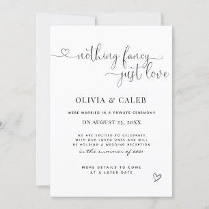 Eloped Wedding Announcement