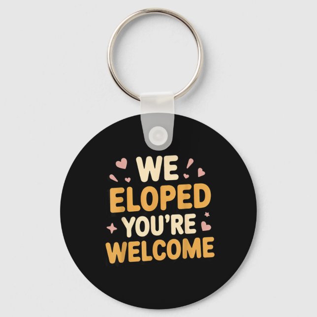Eloped Wife Engagement Future Husband Couple Key Ring (Front)
