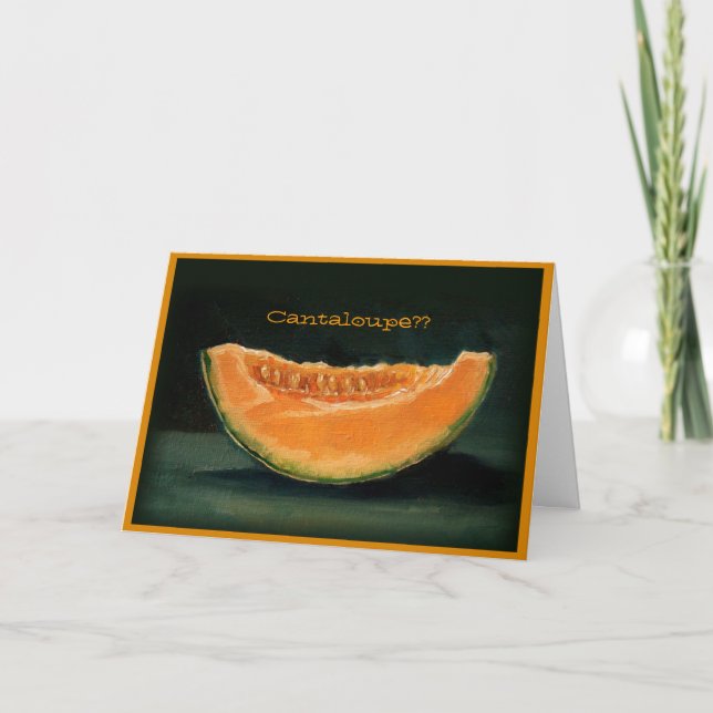 Elopement Announcement: Cantaloupe, Pun, Funny Announcement (Front)