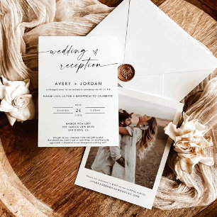 Elopement Announcement   Modern Wedding Reception