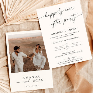 Elopement Announcement   Modern Wedding Reception