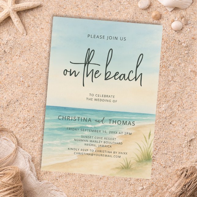 Elopement Beach Wedding Invitation (Creator Uploaded)
