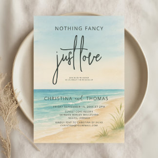 Elopement Beach Wedding Invitation