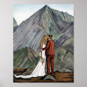 Elopement Couple in the Mountains Print