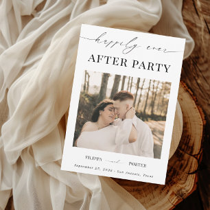 Elopement Happily Ever After Party Reception Only Invitation