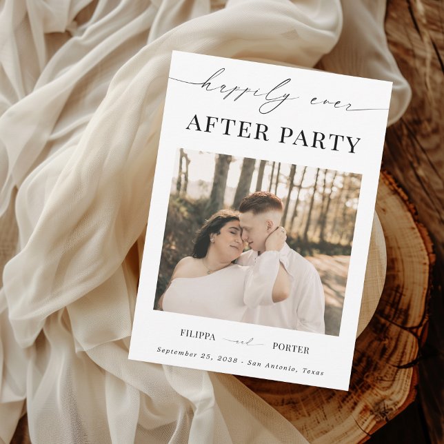 Elopement Happily Ever After Party Reception Only Invitation (Creator Uploaded)