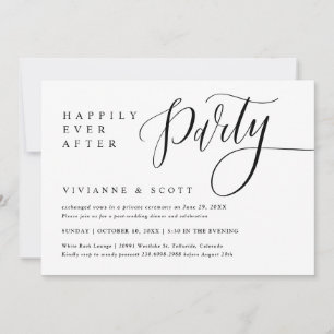 Elopement Post Wedding Party Invitation