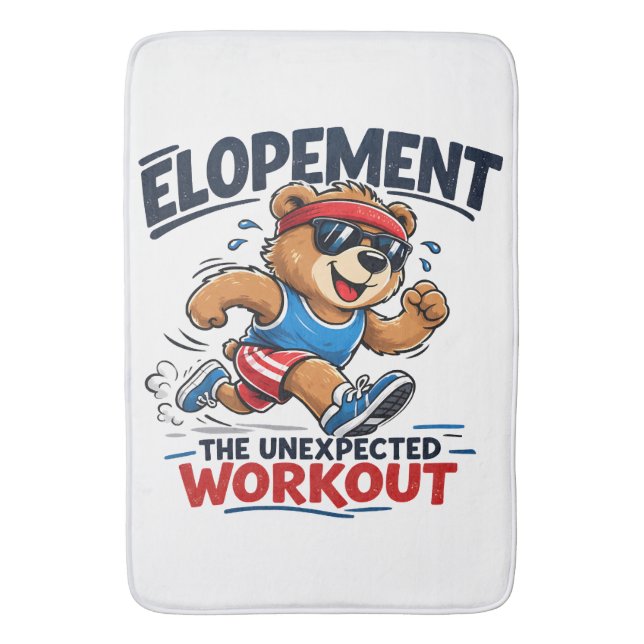 Elopement The Unexpected Workout Bath Mat (Front Vertical)
