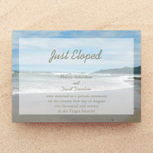 Elopement Wedding Marriage Announcement Invitation