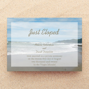 Elopement Wedding Marriage Announcement Invitation