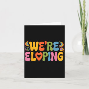 Eloping wife engagement fiancé couple husband wife card