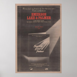 ELP Emerson, Lake & Palmer Poster - 1974 org. NME