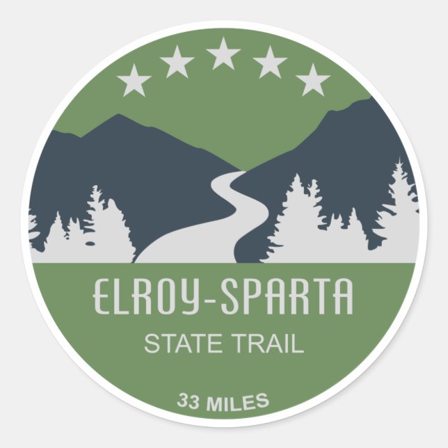 Elroy-Sparta State Trail Classic Round Sticker (Front)